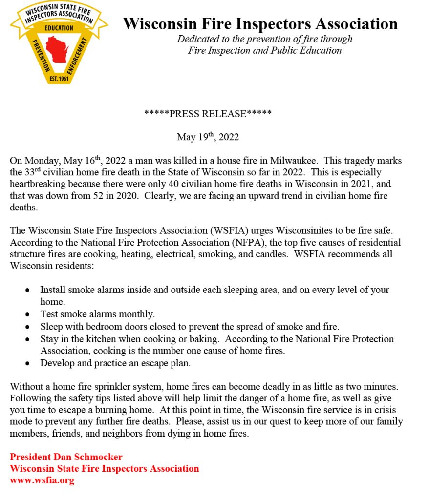 Wsfia Civilian Home Fire Deaths Press Release 05172022.doc